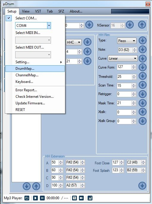 ConfigTool: Seleziona DrumMap